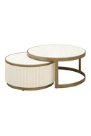 White Ceramic Nesting Coffee Tables (2) | Richmond Interiors Tivoli | Oroatrade.com