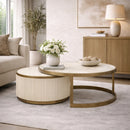 White Ceramic Nesting Coffee Tables (2) | Richmond Interiors Tivoli