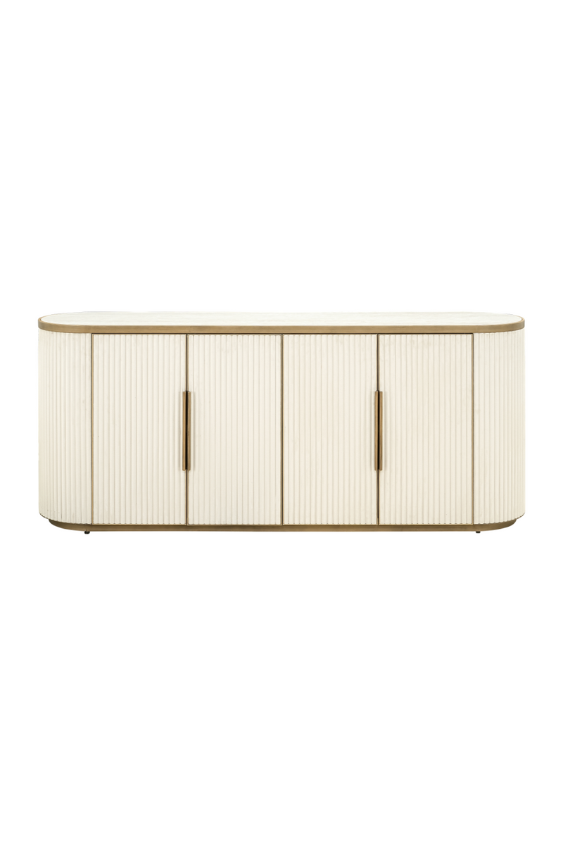 White Ceramic 4-Door Sideboard | OROA Tivoli | Oroatrade.com