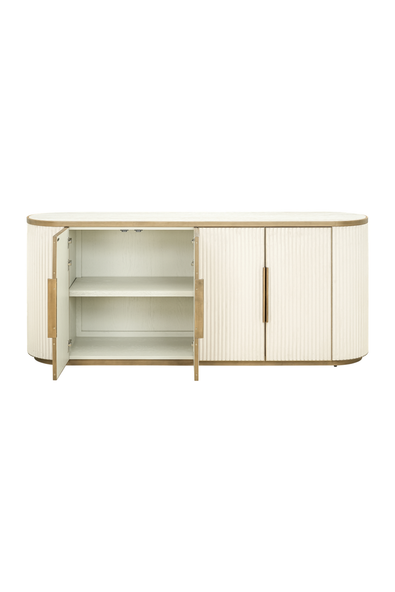 White Ceramic 4-Door Sideboard | OROA Tivoli | Oroatrade.com