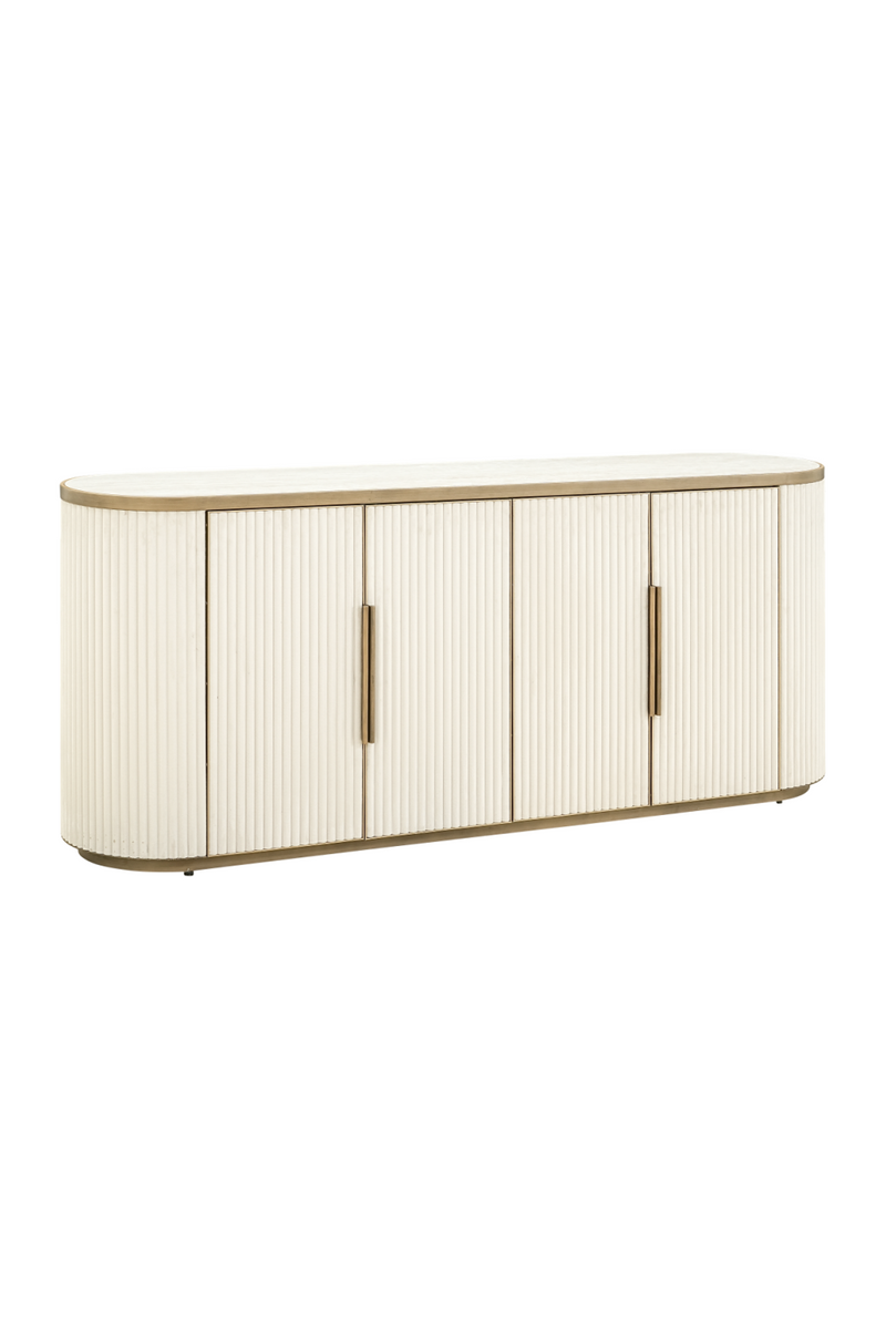 White Ceramic 4-Door Sideboard | OROA Tivoli | Oroatrade.com