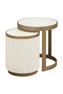 White Ceramic End Table Set (2) | Richmond Interiors Tivoli | Oroatrade.com