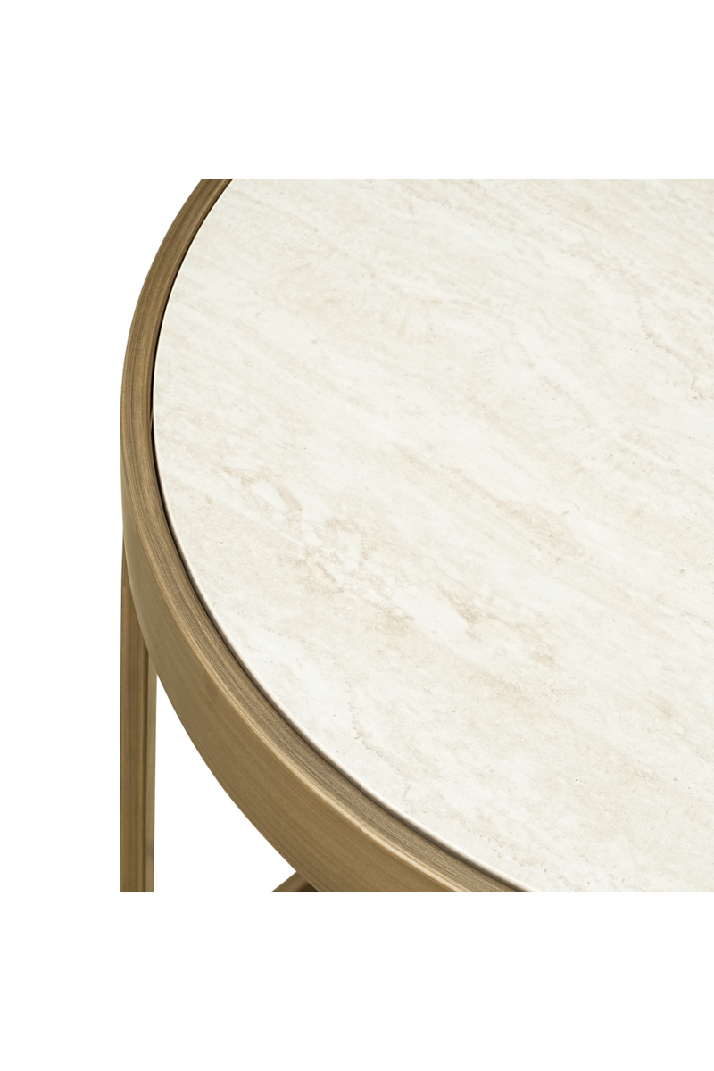 White Ceramic End Table Set (2) | OROA Tivoli | Oroatrade.com