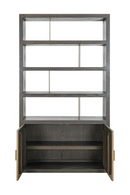Brown Oak Staggered Display Cabinet | Richmond Interiors Rivertree | Oroatrade.com