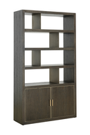 Brown Oak Staggered Display Cabinet | Richmond Interiors Rivertree | Oroatrade.com