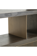 Brown Oak Staggered Display Cabinet | Richmond Interiors Rivertree | Oroatrade.com
