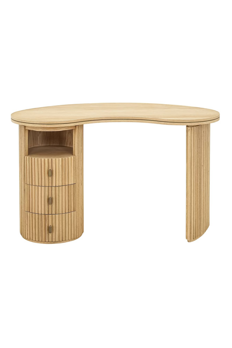 Natural Oak 3-Drawer Desk | OROA Belfort | Oroatrade.com