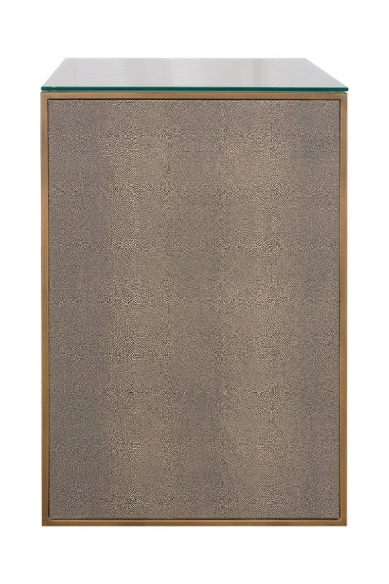 Brown Leather 1-Drawer Nightstand | OROA Bloomville | Oroatrade.com
