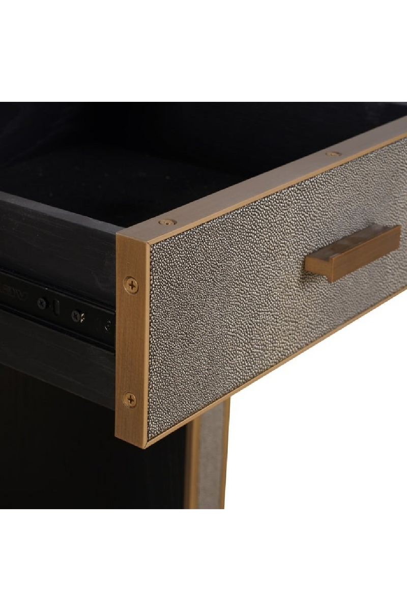 Brown Leather 1-Drawer Nightstand | OROA Bloomville | Oroatrade.com