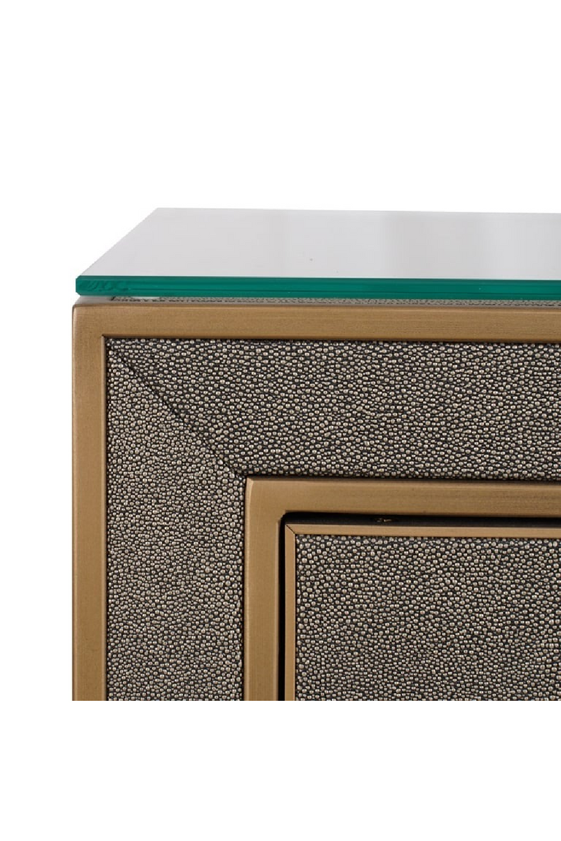 Brown Leather 1-Drawer Nightstand | OROA Bloomville | Oroatrade.com
