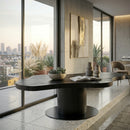 Black Organic-Shaped Dining Table | Richmond Interiors Bogor