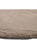 Taupe Round Fur Carpet | Richmond Interiors Saifo | Oroatrade.com