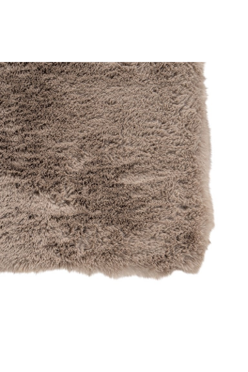 Taupe Fur Carpet 6'7" x 7'7" | OROA Saifo | Oroatrade.com