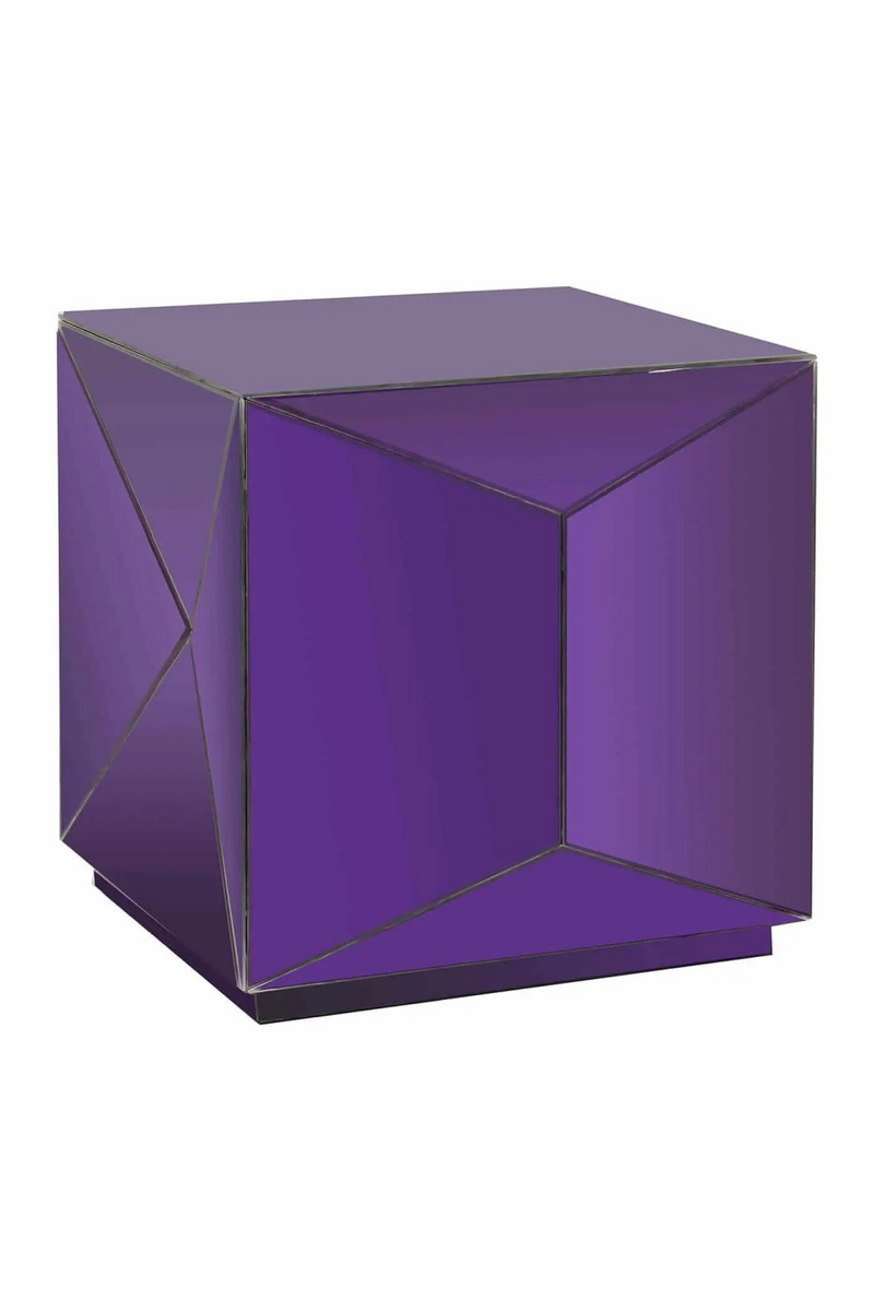 Faceted Mirror End Table | OROA Shifra | Oroatrade.com