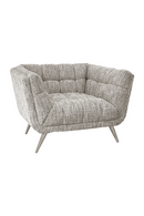 Gray Tufted Lounge Armchair | Richmond Interiors Huxley | Oroatrade.com