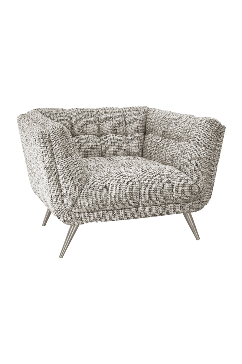 Gray Tufted Lounge Armchair | OROA Huxley | Oroatrade.com