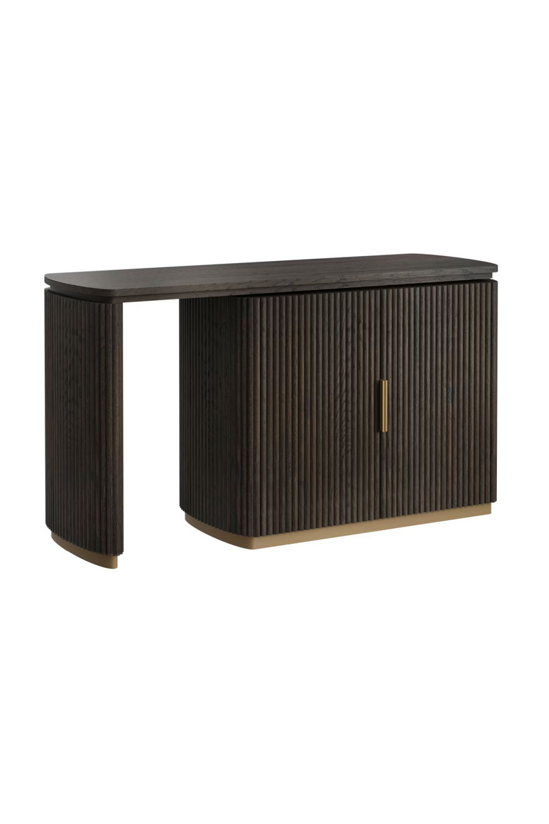 Ribbed Oak 2-Door Desk | OROA Cambon | Oroatrade.com