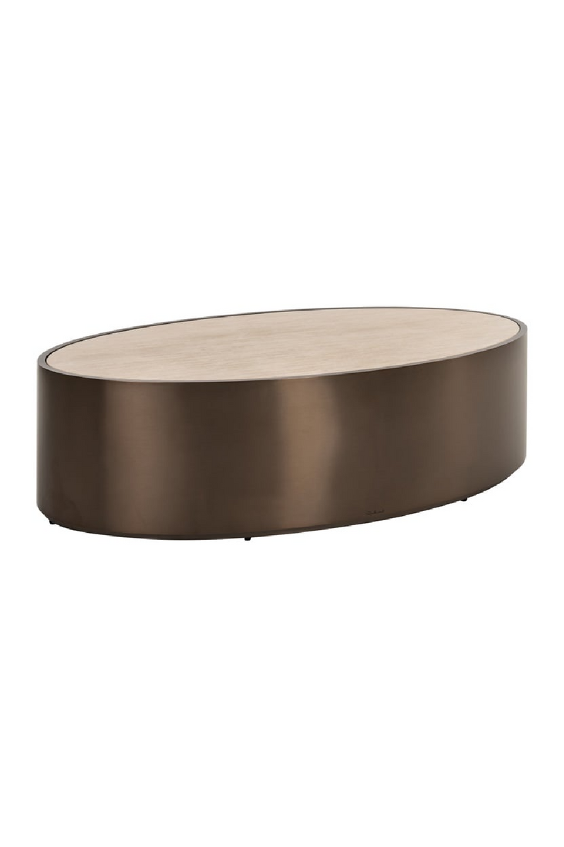 Bronze Framed Round Coffee Table | OROA Bonanza | Oroatrade.com