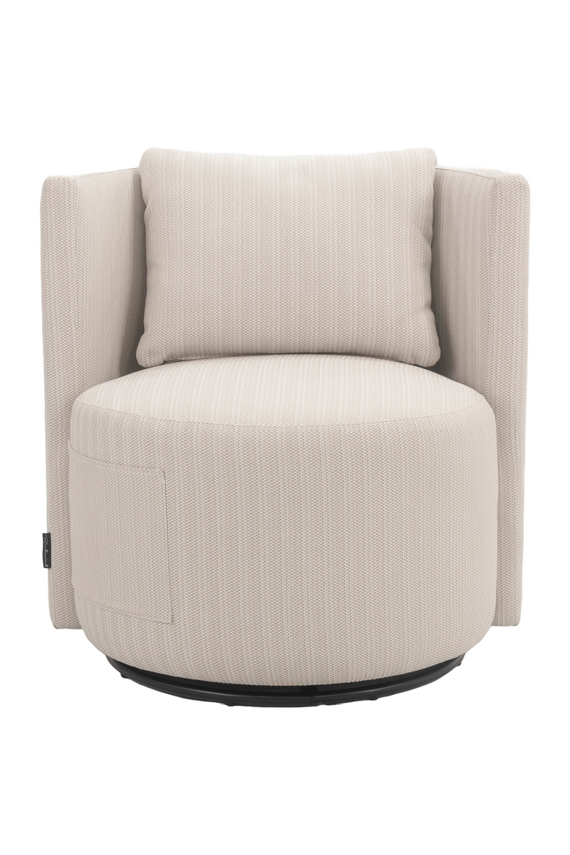 Beige Outdoor Swivel Dining Chair | OROA Marlin | Oroatrade.com