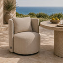 Hospitality furniture - Beige Outdoor Swivel Dining Chair - www.oroatrade.com