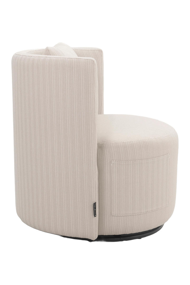 Beige Outdoor Swivel Dining Chair | OROA Marlin | Oroatrade.com