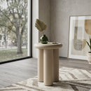 Beige Round End Table | Richmond Interiors Elbaz