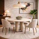 Beige Round Dining Table | Richmond Interiors Calma