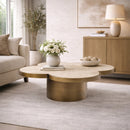 Travertine Ceramic Coffee Table | Richmond Interiors Clover