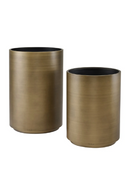 Gold Cylindrical Planter | Richmond Interiors Dira | Oroatrade.com