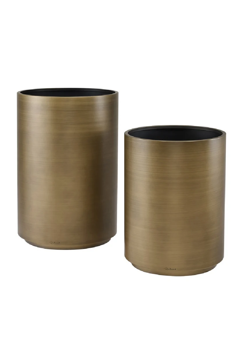 Gold Cylindrical Planter M | OROA Dira | Oroatrade.com