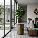 Gold Cylindrical Planter | Richmond Interiors Dira