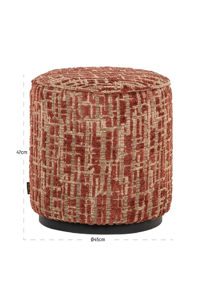 Cylindrical Upholstered Pouf S | Richmond Interiors Lexie | Oroatrade.com