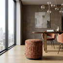 Cylindrical Upholstered Pouf S | Richmond Interiors Lexie