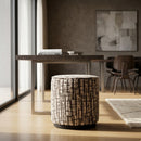 Cylindrical Upholstered Pouf S | Richmond Interiors Lexie
