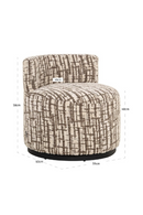 Cream Printed Accent Chair | Richmond Interiors Franny | Oroatrade.com
