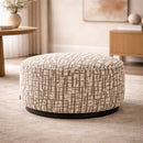 Cylindrical Upholstered Pouf L | Richmond Interiors Lexie