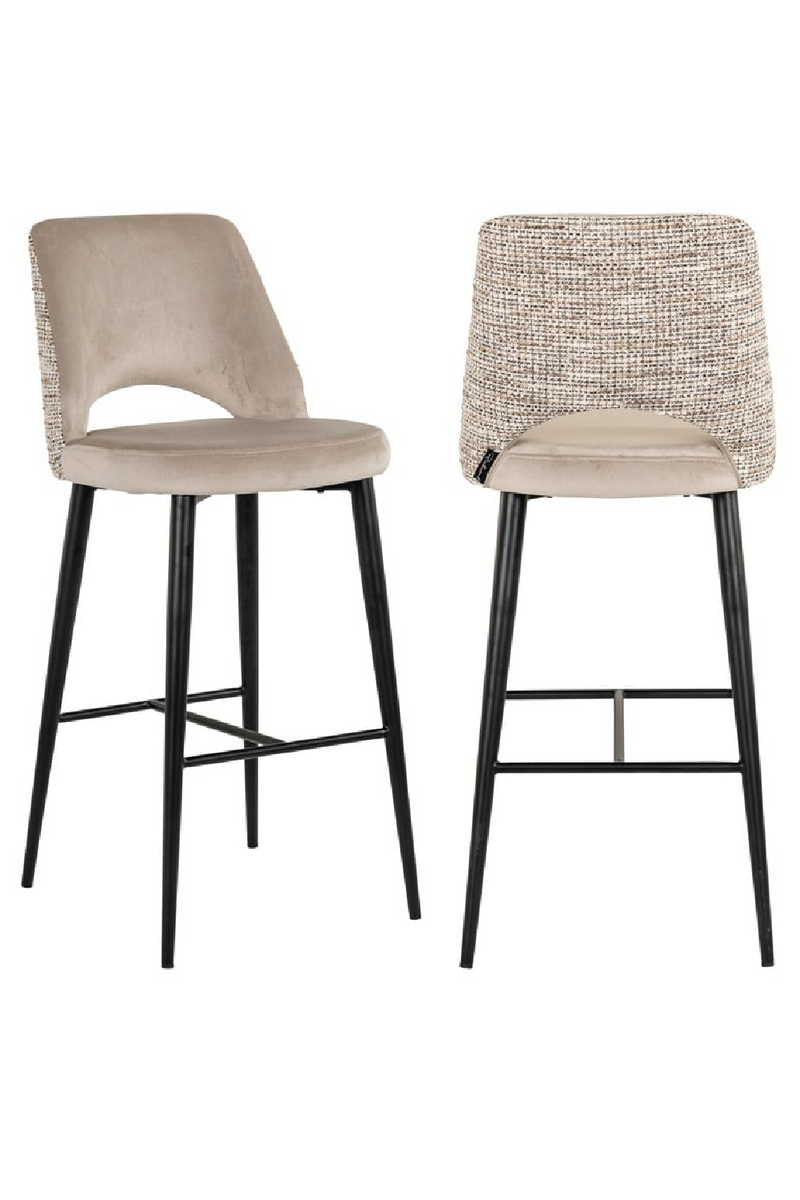 Khaki Cut-Out Bar Stool | OROA Tabitha