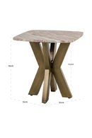 Brass Base Marble End Table | Richmond Interiors Bottega | Oroatrade.com