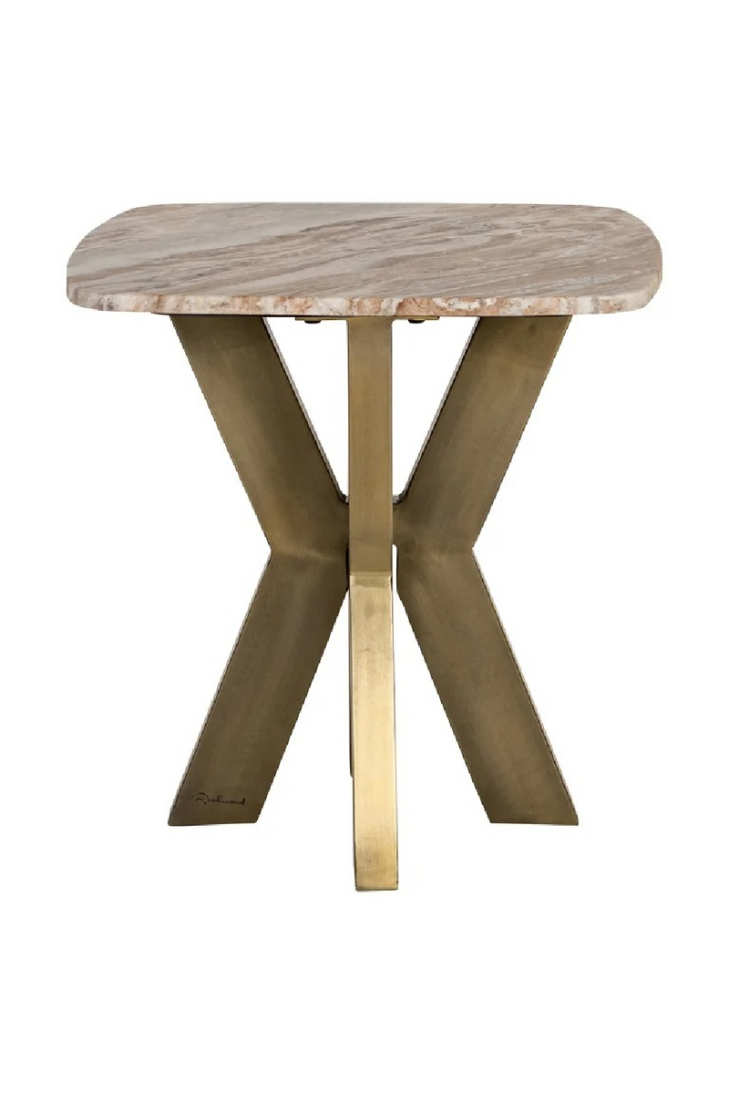 Brass Base Marble End Table | Richmond Interiors Bottega | Oroatrade.com