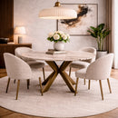 Round Marble Brass Dining Table | Richmond Interiors Bottega