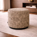 Gray Cylindrical Pouf | Richmond Interiors Lexie