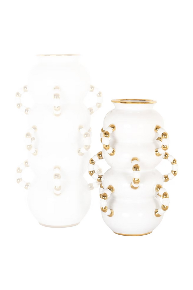 White Stoneware Vase | Richmond Interiors Pippy | Oroatrade.com