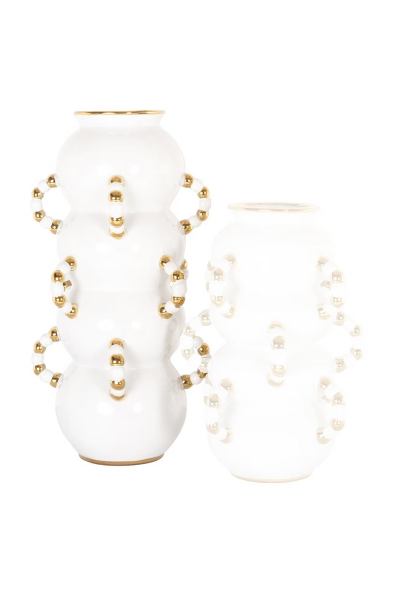 White Stoneware Vase | Richmond Interiors Pippy | Oroatrade.com