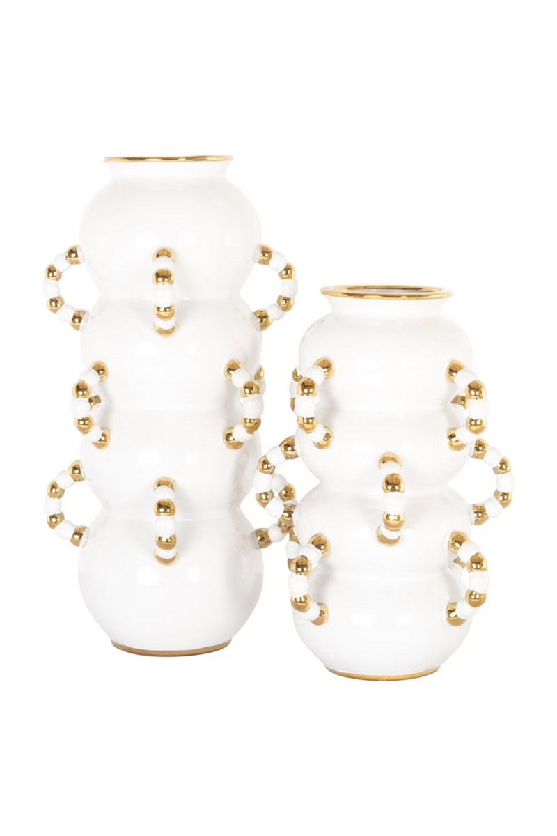 White Stoneware Vase | Richmond Interiors Pippy | Oroatrade.com