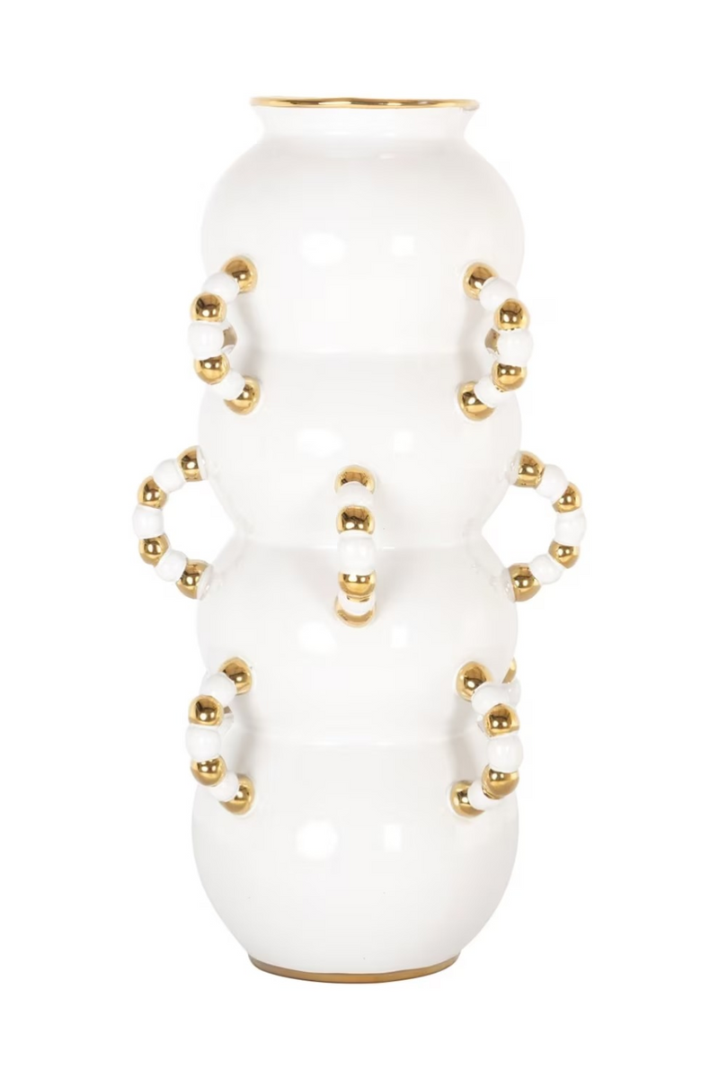 White Stoneware Vase | Richmond Interiors Pippy | Oroatrade.com