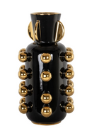 Black Stoneware Studded Vase | Richmond Interiors Zalia | Oroatrade.com