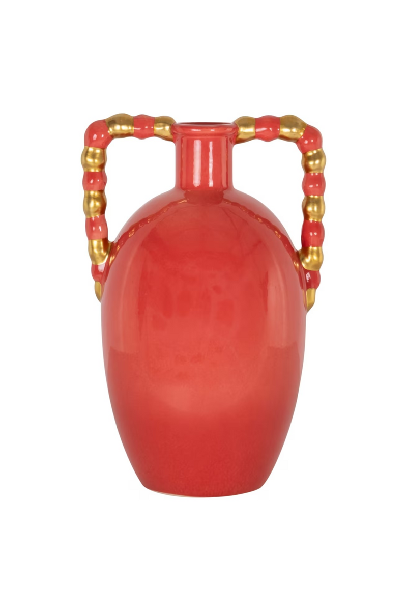 Orange Stoneware Vase | Richmond Interiors Davita | Oroatrade.com