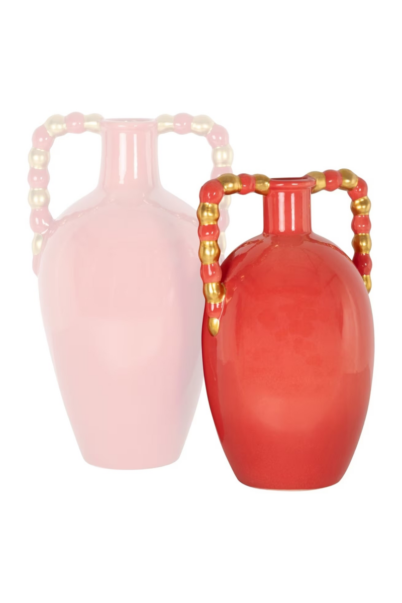 Orange Stoneware Vase | Richmond Interiors Davita | Oroatrade.com