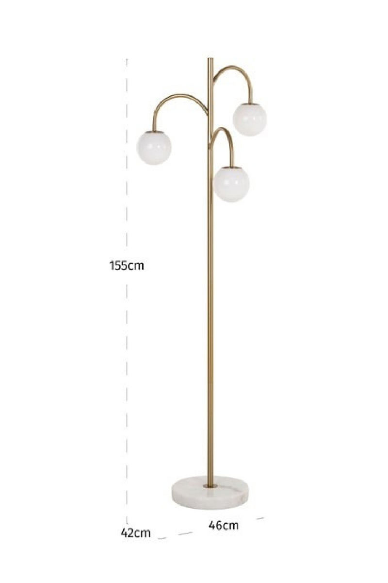 Triple Glass Spheres Floor Lamp | Richmond Interiors Janou | Oroatrade.com