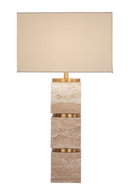 Beige Travertine Base Table Lamp | Richmond Interiors Jaella | Oroatrade.com